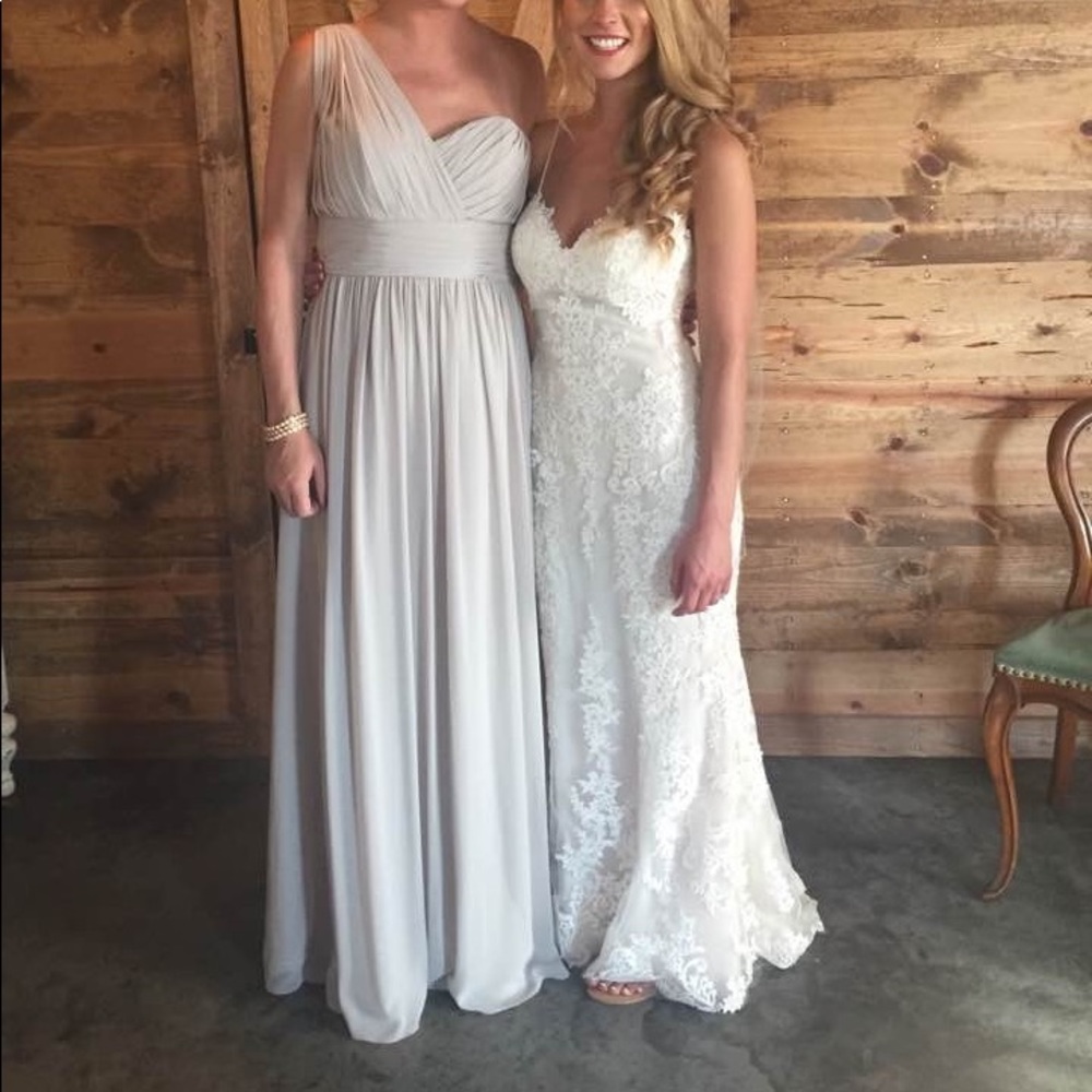 Champagne colored bridesmaid dress